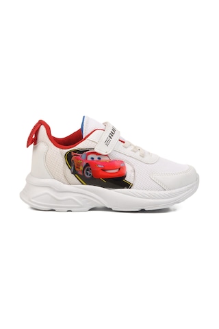 Beyaz Kırmızı Cırtlı Fileli Unisex Çocuk Spor Ayakkabı 2340 F Beyaz-kırmızı
