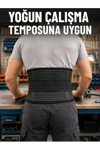 Bel Destek Korsesi Çift Sıkma Bantlı Ayarlanabilir Elastik Bel Kemeri - Lisinya