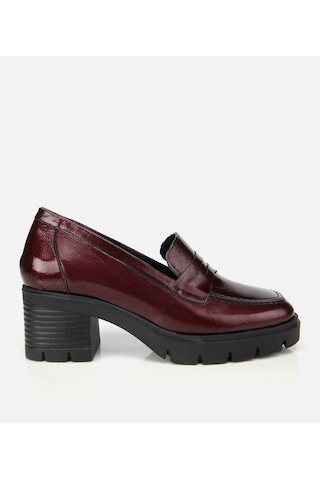 Hotiç Kadın Rugan Deri Bordo Topuklu Klasik Loafer 01ayh314470a780 01ayh314470a780 Bordo