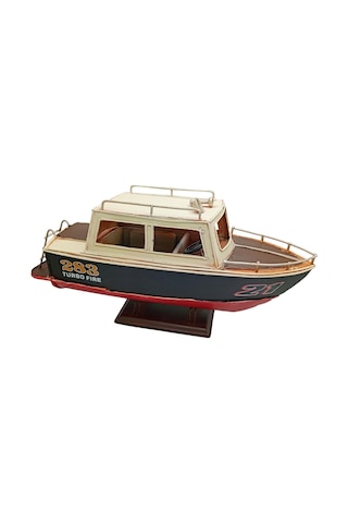 Dekoratif Metal Sürat Teknesi Hız Botu 34cm