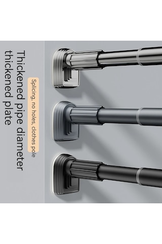 2.7 M'ye Kadar Ayarlanabilir Paslanmaz Çelik Duş Perdesi Çubuk Çok Renkli