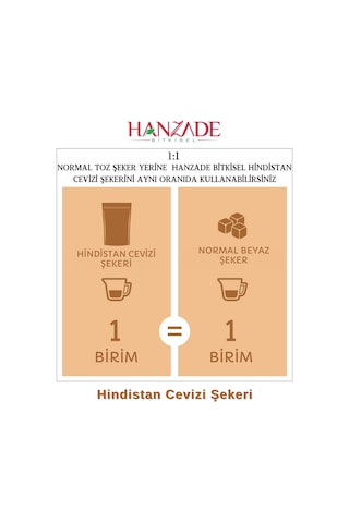 Hanzade Bitkisel Hindistan Cevizi Şekeri 1 KG