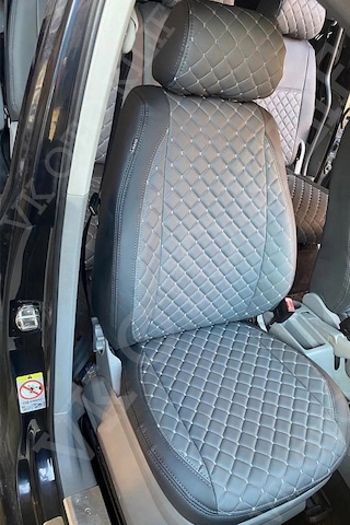 Vk Auto Volkswagen Caddy Araca Özel Koltuk Kılıfı Gri-kapitone