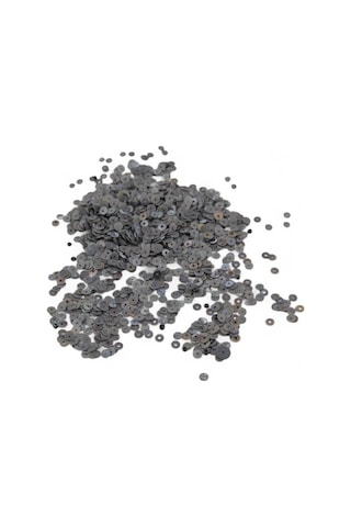 5 Mm Eskitme Gri Ortadan Delikli Pirinç Pul Payet 30 Gr 470 Adet