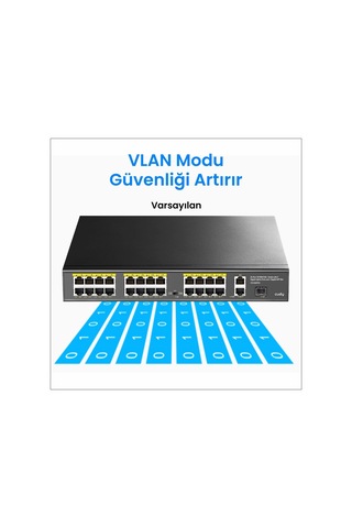 Cudy FS1026PS1 300 W Poe+ 24 Port 10/100 Mbps+ 2 Port 10/100/1000 Mbps Gigabit+1 Port Sfp Switch
