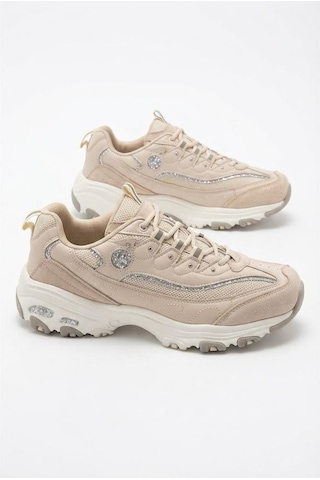 Fort 07387 Rahat Kalın Taban Sneaker Kadın Ayakkabı Bej