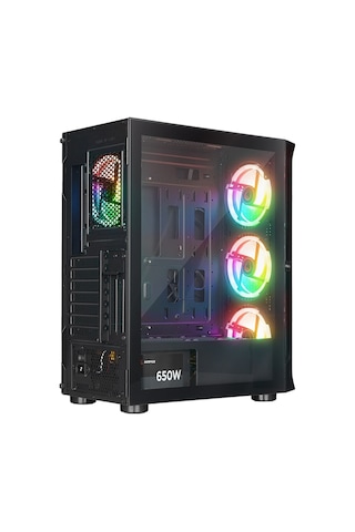 Rampage Prolix Mesh 650w 80+ Siyah Temperli Cam 4x120mm Argb Fan Akak0rmp0005