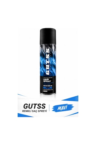Gutss Professional Geçici Unisex Saç Boyası Sprey 150 Ml Blue Mavi
