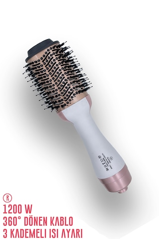 One Step Saç Şekillendirici Ve Saç Düzleştirici Fön Tarağı Beyaz