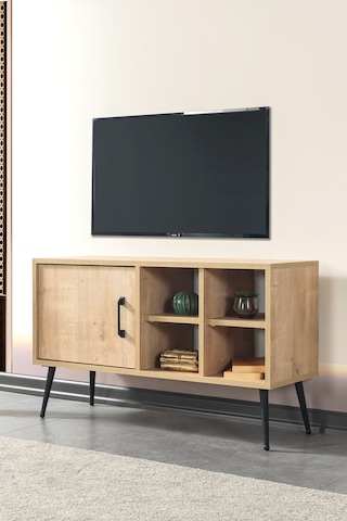 3108 Şile Metal Ayaklı Metal Kulplu 100 Cm Tv Ünitesi - Safir Safir