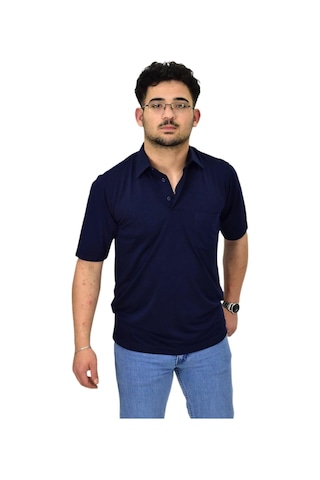 Raymons Erkek Büyük Beden Gömlek Yaka Tişört T6065 Bgl-st04540 Lacivert
