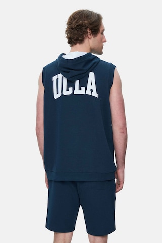 Ucla Hewıtt Lacivert Nakışlı Sıfır Kol Sweatshirt Oversize Erkek Sweatshirt Lacivert
