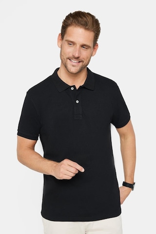 Tudors Erkek 3'lü Paket Siyah Slim Fit Dar Kesim Pamuklu Düz Pike Polo Yaka Tişört-32832 Siyah