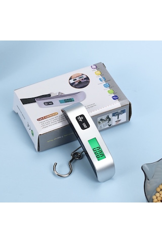 Tcherchitaşınabilir Ölçekli Dijital Lcd Ekran 110lb/50kg Elektronik Bagaj Asılı Bavul Seyahat Ağırlığı Bagaj Çantası Ağırlık Dengesi Aracı