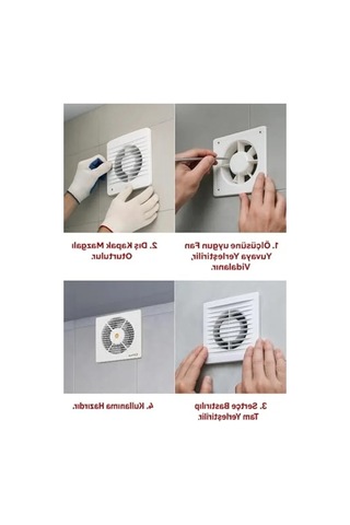 280 M³/h Debi İle 45 Db Sessiz Banyo Aspiratörü, Su Sıçrama Koruması Açık Ahşap