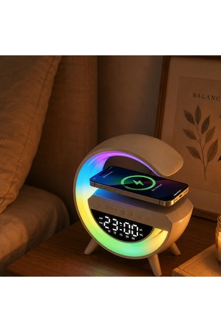 Rgb Aydınlatmalı Bluetooth Hoparlör Fm Radyo, Tf Kart, Usb Ve Aux Destekli
