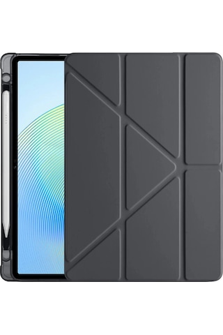 Xiaomi Redmi Pad 2 Kalemlikli Mars Tablet Kılıfı - Siyah Arka Kapak