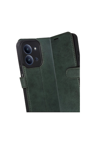 Xiaomi Redmi 15c 4g Kılıf Deri Deluxe Cüzdanlı Kapaklı Case Yeşil