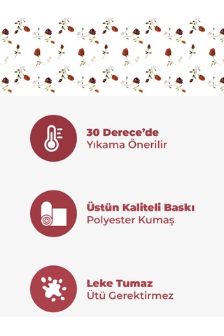 Loom & Laurel Baskılı Yıkanabilir Masa Örtüsü Mutfak Bahçe Piknik