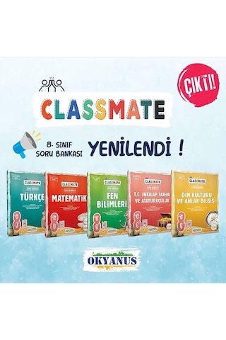 Okyanus Yayıncılık-8.Sınıf Classmate Soru Bankası Seti ve Deneme