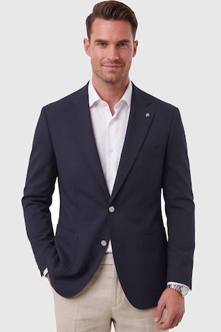 Rizzup Erkek Slim Fit Likralı Koyu Lacivert Blazer Ceket Metal Düğmeli Torba Cepli Spor Ceket 2600828