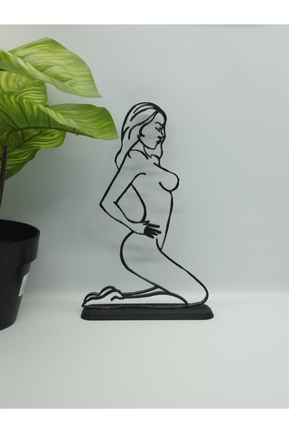 Dizçökmüş Bayan Masa Dekor Hediye Fikri Sanat Heykeli