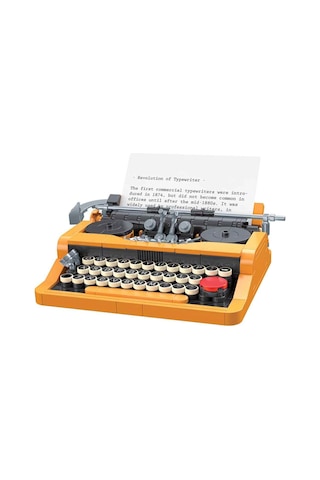 254 Parça Retro Mekanik Daktilo Yapı Blokları Seti 6+ Yaş