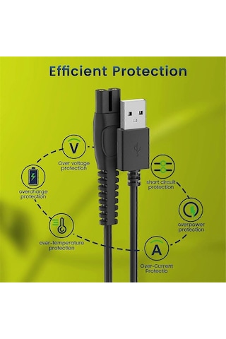 Adet 5v 1a Usb Tıraş Makinesi Şarj Kablosu Qp2724 Qp2834 Qp1924 Mg9520 Elektrikli Tıraş Makinesi Düzeltici Şarj Cihazı C S180 İle Uyumludur Newway Diğer