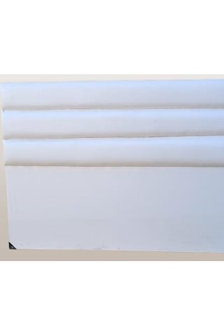 Başlık Dk Çift Kişilik 150'lık Model Suni Deri Beyaz Kumaş Dolgun Dilimli El Yapım