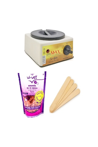 Ege Sir Dpr Max Ağda Makinesi + Vi-Vet Granül Pudralı İnci Ağda 250 G + Spatula x 5 Ege Sir Dpr Max Ağda Makinesi + Vi-Vet Granül Pudralı İnci Ağda 250 G + Spatula x 5