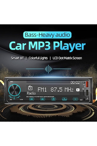 Springsun 1dın Araç Mp3 Çalar - 2.5d Dokunmatik Ekran, Fm Radyo, Bt5.1 Konum Bulma, 7 Renkli Tuş Işığı Ve Kumanda İle