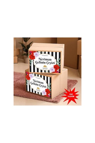Isimli Çeyiz Etiketi - Kendinden Yapışkanlı - A4 Ebat - 29 X 21 Cm - 10'lu Paket - Model 35 Diğer