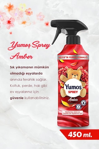 Yumoş Sprey Lotus, Sakura, Amber Ve Lilyum 450 Ml Yıkanması Zor Eşyalar Ve Rosıe Tekli
