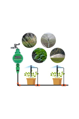 Springsun Akıllı Sulama Kontrolörü, Akü İle Çalışır, Lcd Ekranlı, Su Arıtma Zamanlayıcı, 1/2" Ve 3/4" Musluk Uyumlu, Kolay Kurulum