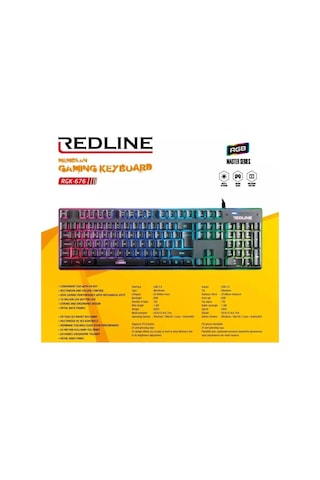 Redline RGK-676 RGB Oyuncu Klavye