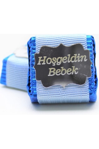 Dark Brown Hoşgeldin Bebek Erkek Çikolatası Sargılı Dolgulu 48 Adet