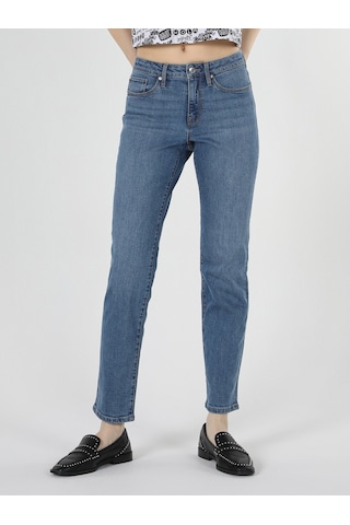 Colin's 703 Carla Slim Fit Normal Bel Düz Paça Mavi Kadın Pantolon CL1058577_Q1.V1_DN40740
