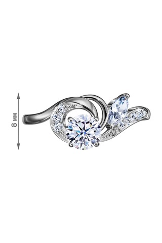 Veronika 925 Ayar Gümüş Sütaşlı Nişan Yüzüğü 331758341 Gri