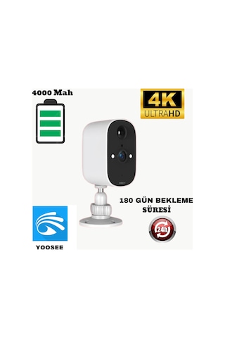 4mp Kablosuz Akıllı Wifi Bataryalı Kamera Gece Görüşlü Güvenlik Kamerası 2 Yönlü Ses İletimi