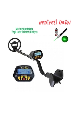 Md 3028 Define Altın Metal Dedektörü - Yeşil Lazer Pointer Hediy