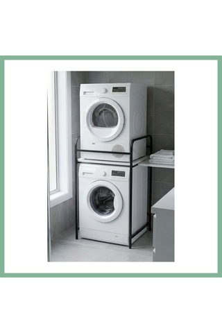 Bşkvirgo Çamaşır Makinesi Rafı Metal Siyah 66 Cm Bsk2026