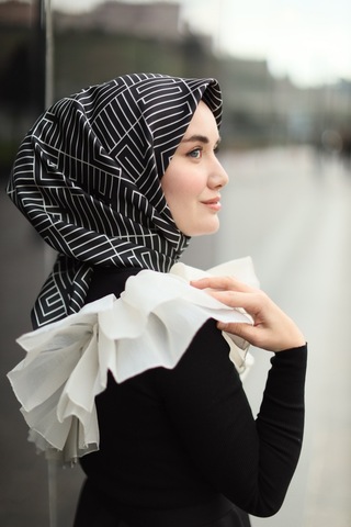Silk Home Twill Ipek Eşarp Siyah 11390-01