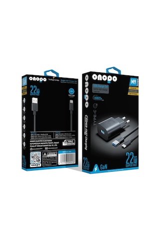 Onopo 22w Hızlı Şarj Aleti Seti Type-c Usb Kablo Dahil 1m Esnek Kablo Android Uyumlu İthalatçı - M9