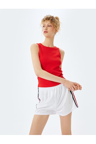 Koton Bisiklet Yaka Kolsuz Slim Fit Basic Atlet Kırmızı 5sal30043ık Kırmızı