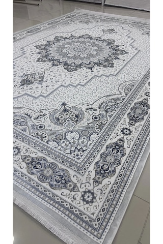 Safyün Halı Kadife Kf500 Gri Mavi 200 X 290 Renkli