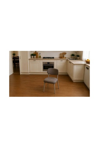 Efe Mobilya T-6001 Traverten 70x120 Mdf Polo Kahverengi Sandalye 4 Kişilik Yemek Masası Takımı