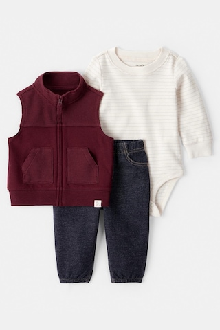 Erkek Bebek Yelekli Set Ctr-1u194710 Kırmızı
