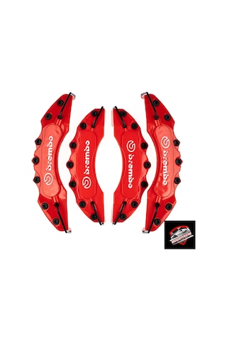 Kırmızı Brembo Üstü Baskılı Kaliper Kapağı 4'Lü Set