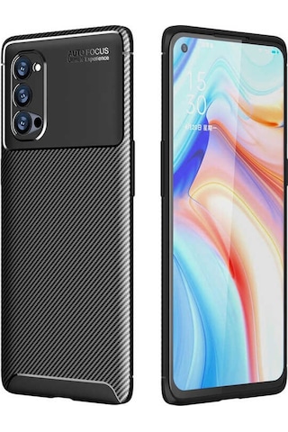 Oppo Reno 4 Pro 5G Kilif Karbon Serisi Negro Silikon Kapak 559574837