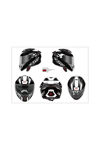 M-801 Snake Energy-C Kask Beyaz - Siyah